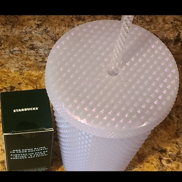 STARBUCKS HOLIDAY STUDDED ICE TUMBLER & ORNAMENT KEYCHAIN - Picture 2 of 6